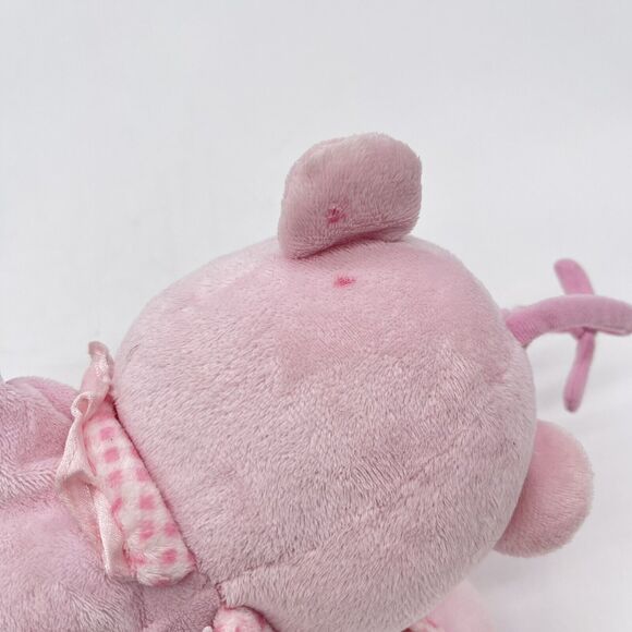 Carters Just One Year Musical Pull Pink Teddy Bear 10" Plush Lullaby Baby Crib - Picture 6 of 12